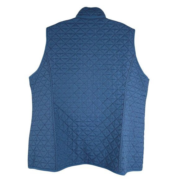 Lands' End Reversible Quilted Vest Womens 3X Blue Polyester Outdoor CJ-2175 - Picture 7 of 12